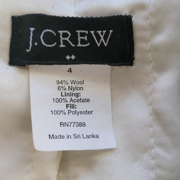 J.Crew Green Wool 3 Button Coat SZ 4 - Picture 6 of 6